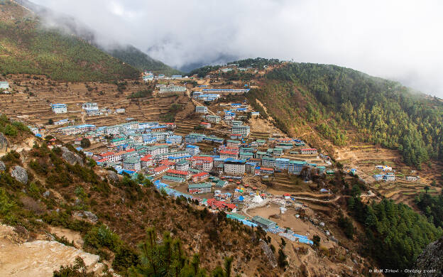 Namche Bazar od západu