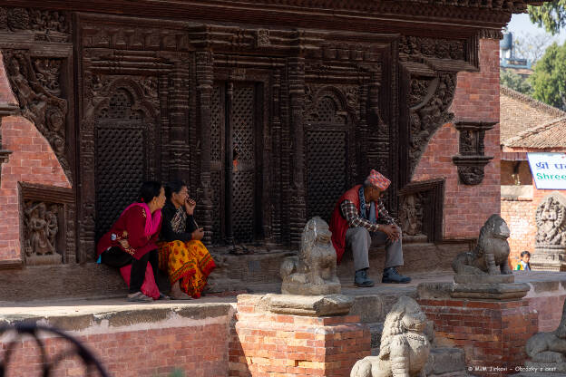 Bhktapur odpočinek ve stínu Krishna Temple 