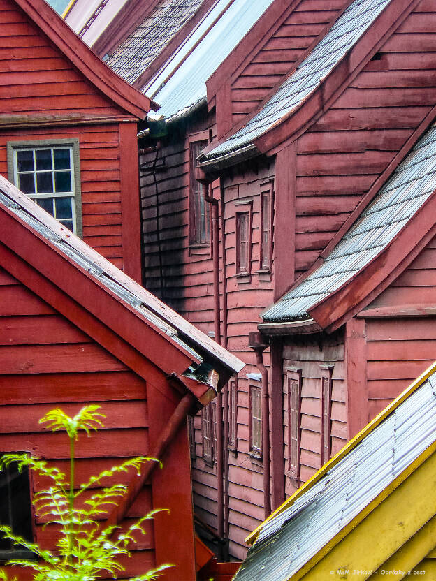 Bergen-hanzovní domy Bryggen